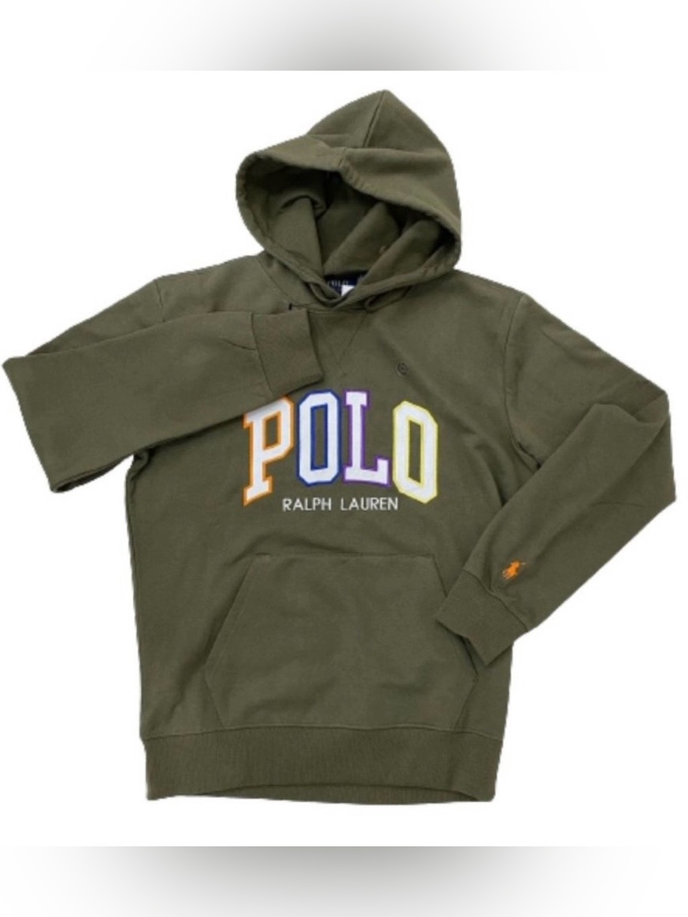 Polo Ralph Lauren Logo Fleece Hoodie Sweater Sweatshirt Crewneck Olive gorpcore